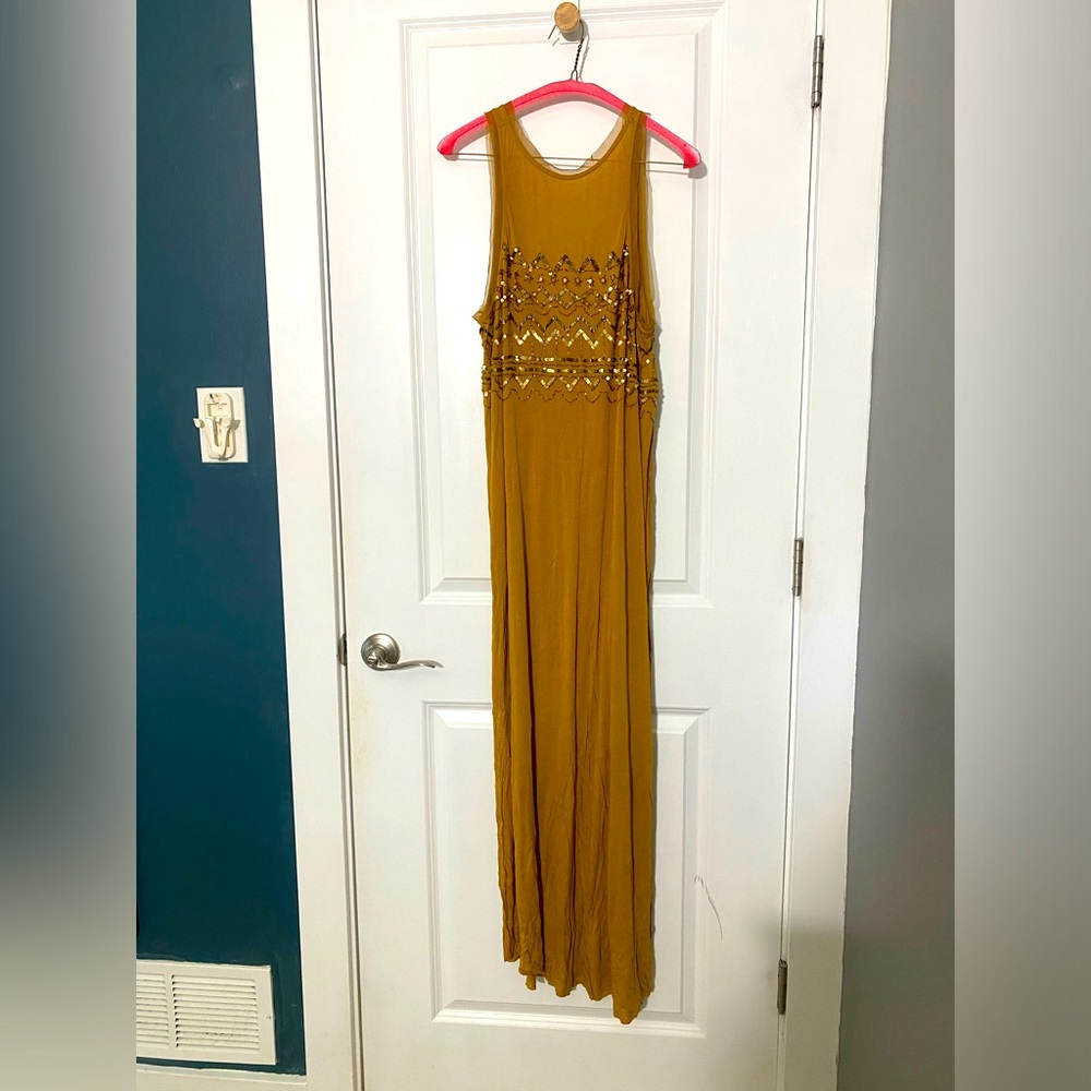 Sequined long tank